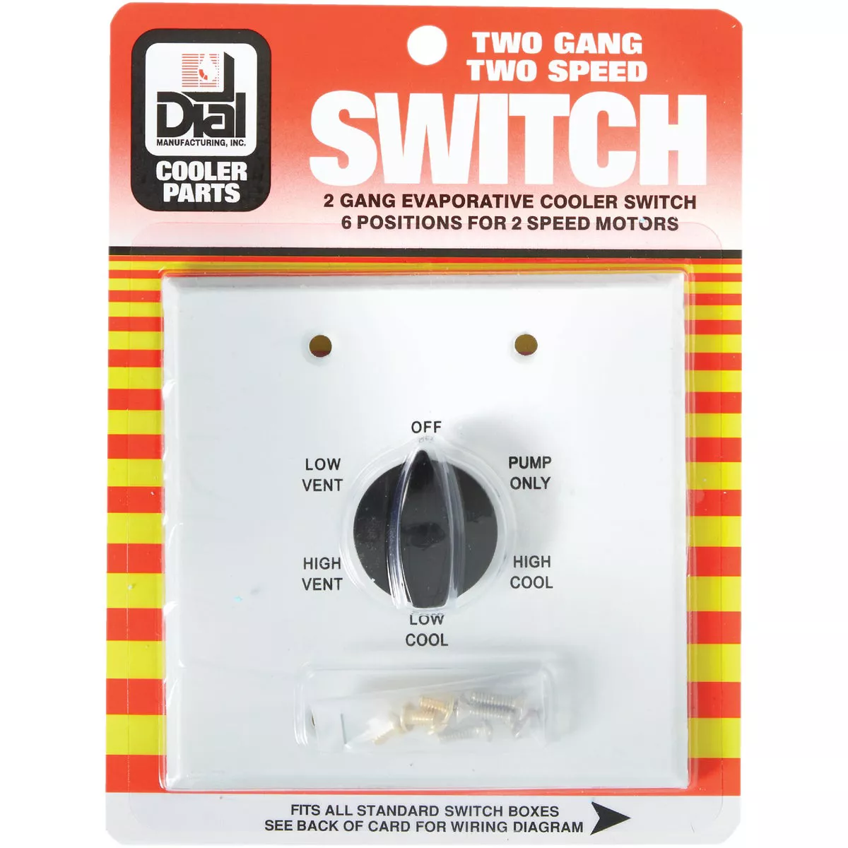 Dial Two-Speed Six-Position Metal Rotary Switch - 2 Gang Metal - photo 2