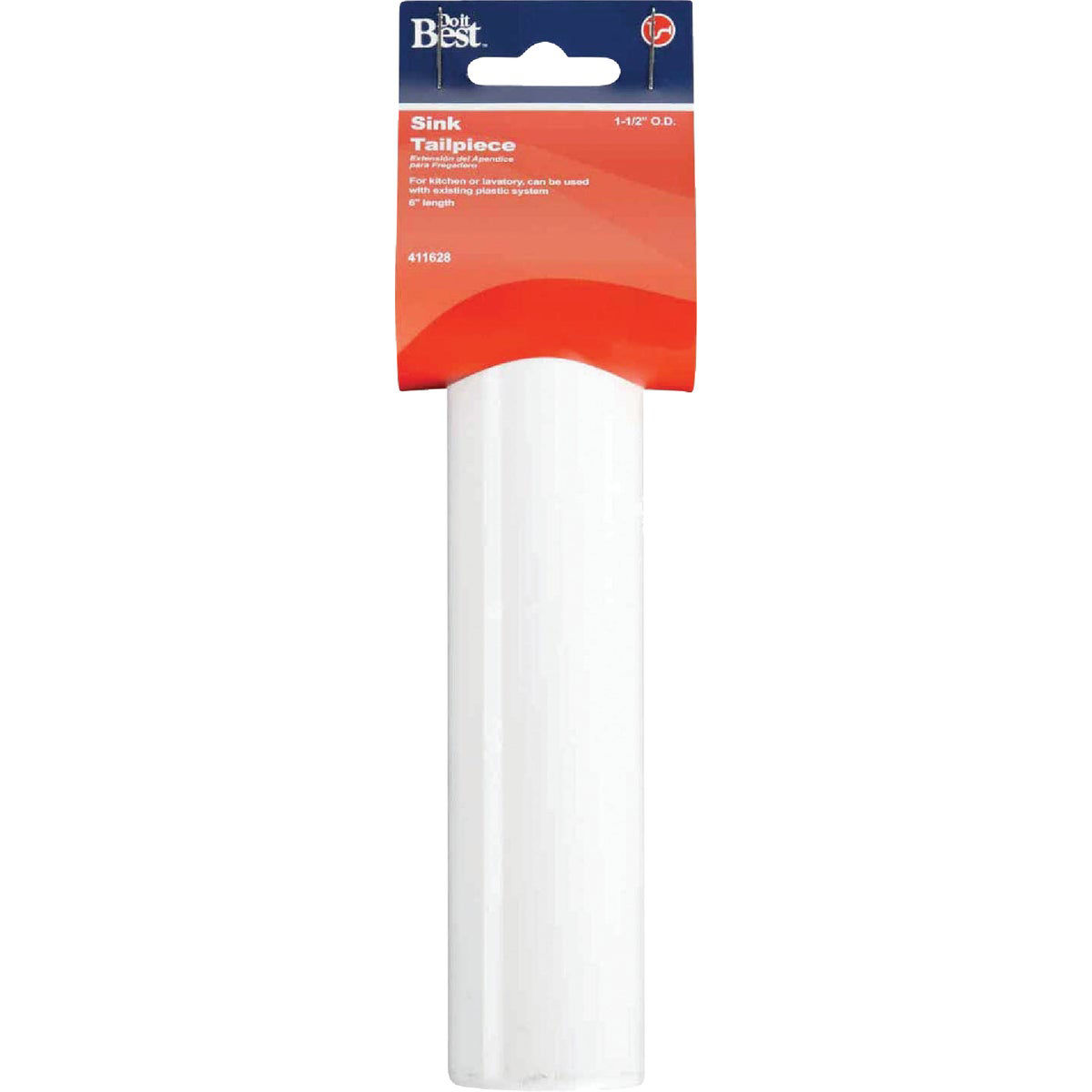 Do it Best 11/2 In. x 6 In. White Plastic Sink Tailpiece Do it Best