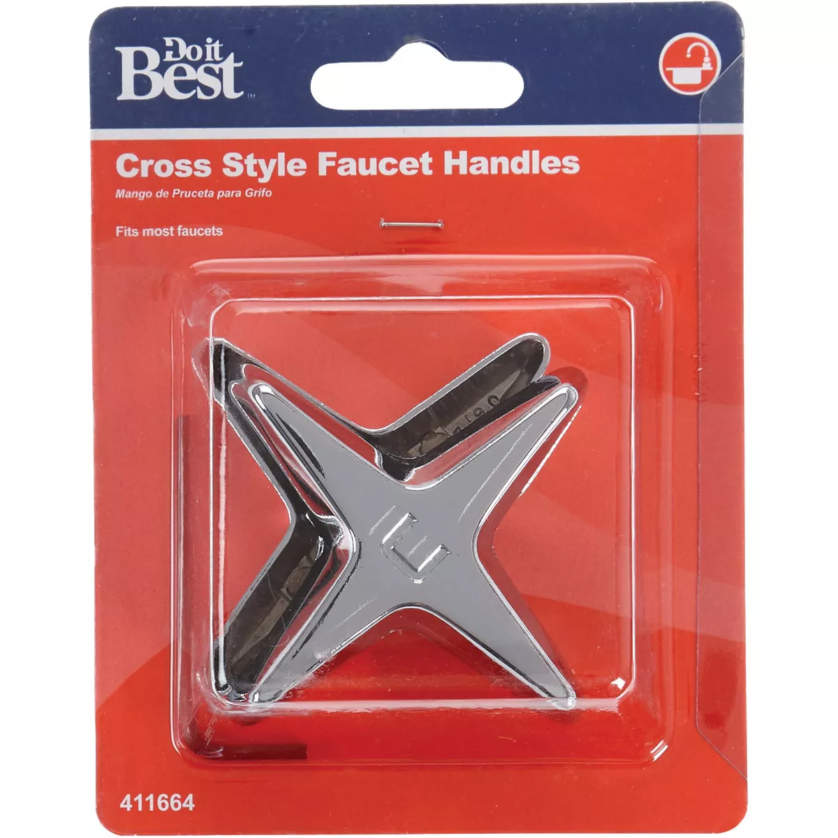 Do it Cross Pattern Replacement Chrome Faucet Handle - photo 2