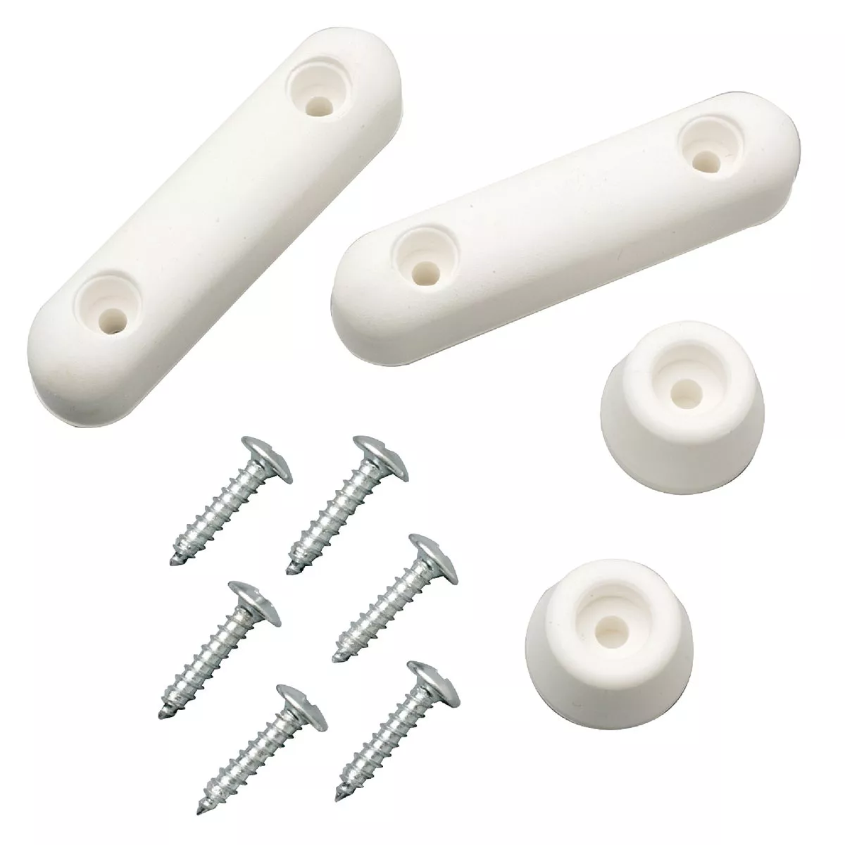 Do it Best 2" x 3/4" White Plastic Toilet Seat Screw Bumper Set