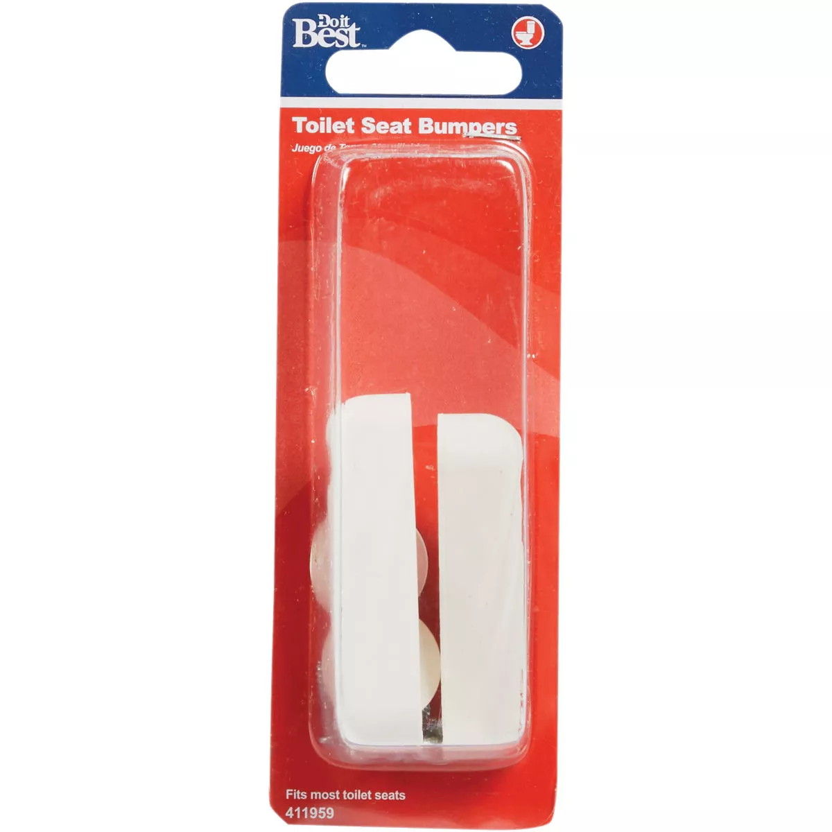 Do it Best 2" x 3/4" White Plastic Toilet Seat Screw Bumper Set - photo 2
