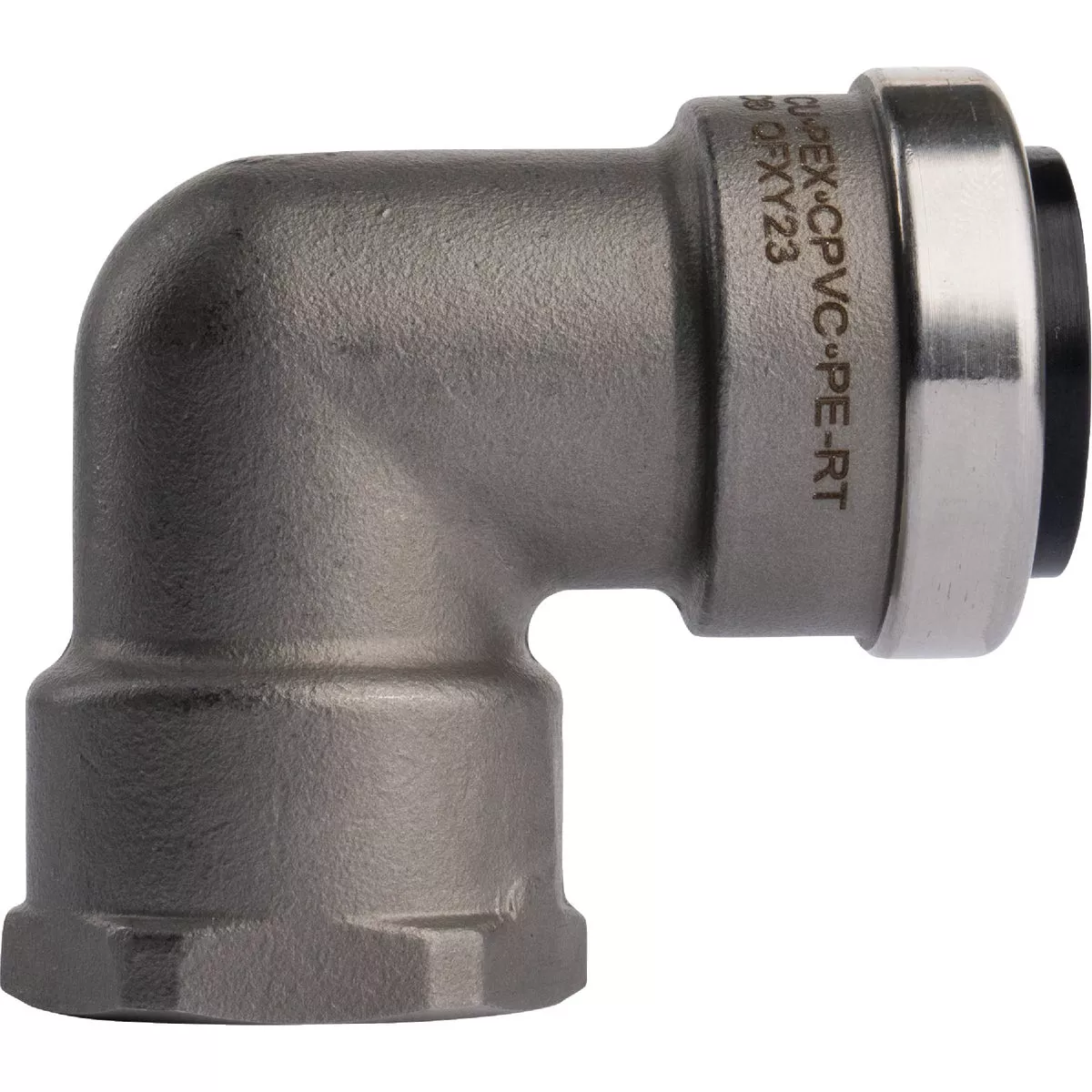 QuickFitting 3/4 In. Push-to-Connect x 3/4 In. FNPT Stainless Steel 90-Degree Elbow