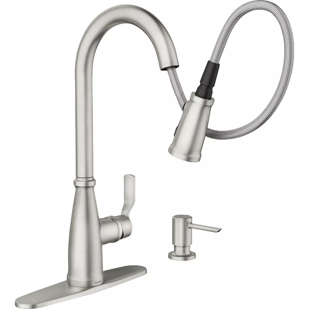 Moen Nolia 1-Handle Pull-Down High Arc Kitchen Faucet, Spot Resistant Stainless - photo 5