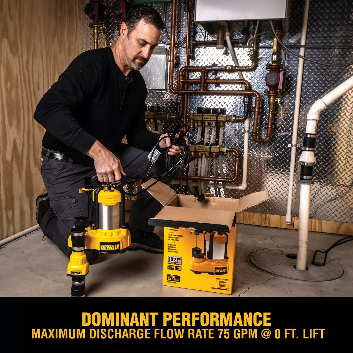 DEWALT 1/3 HP Stainless Steel/Cast Iron Fully Submersible Sump Pump - photo 2