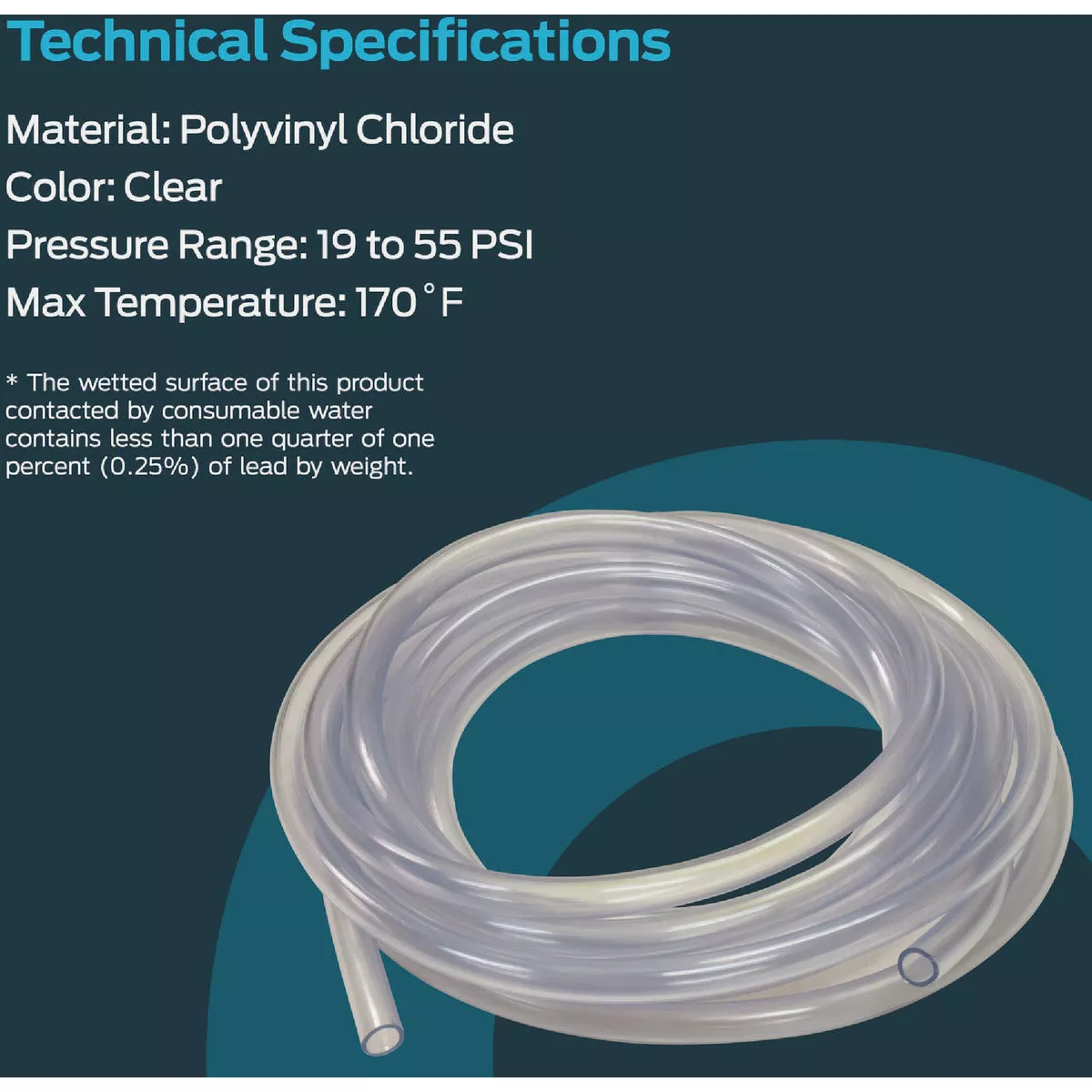 Eastman EZ-Flo 10 Ft. Clear Vinyl Tubing 1/2 In. ID x 5/8 In. OD - photo 3