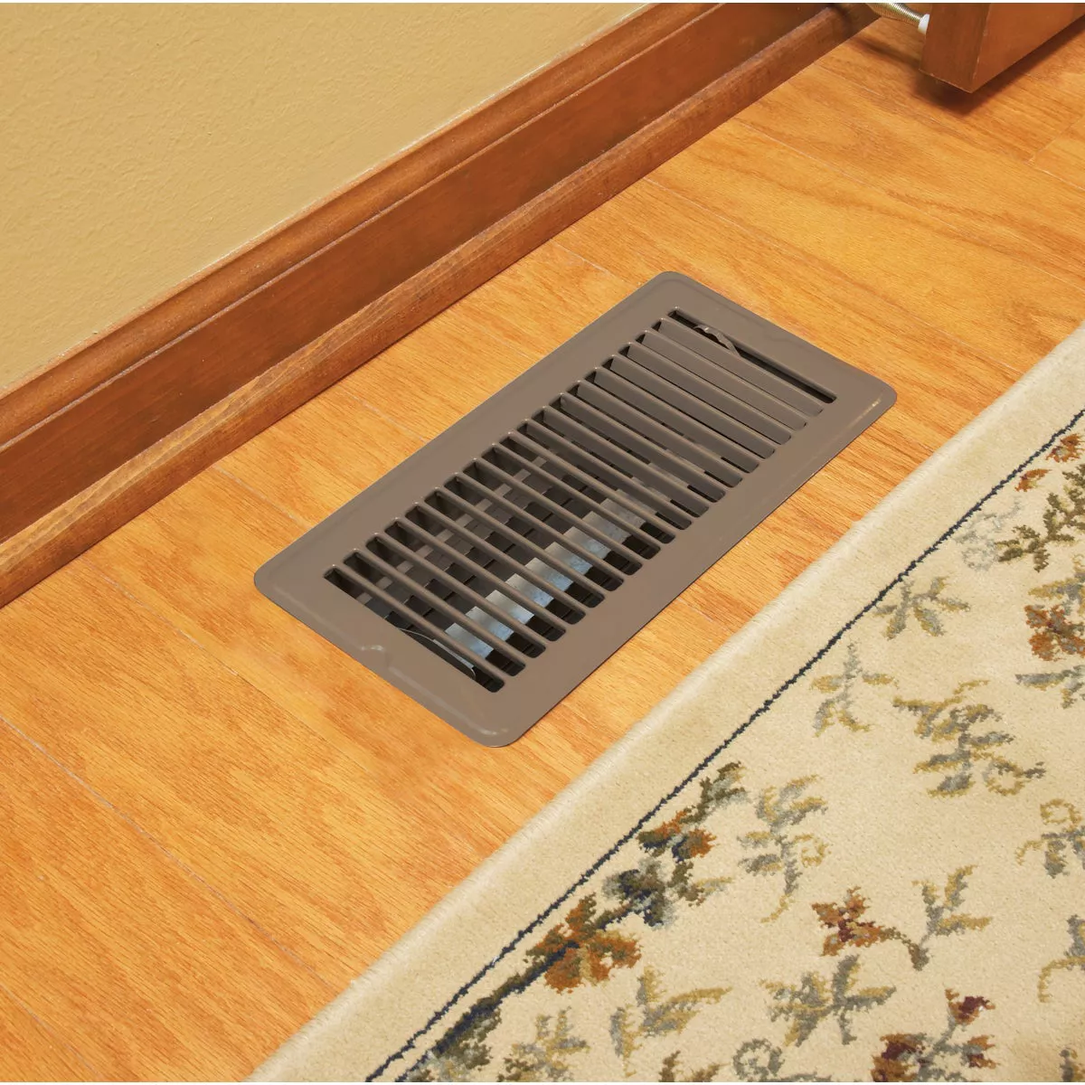 Home Impressions 4 In. x 10 In. Brown Steel Floor Register - photo 2