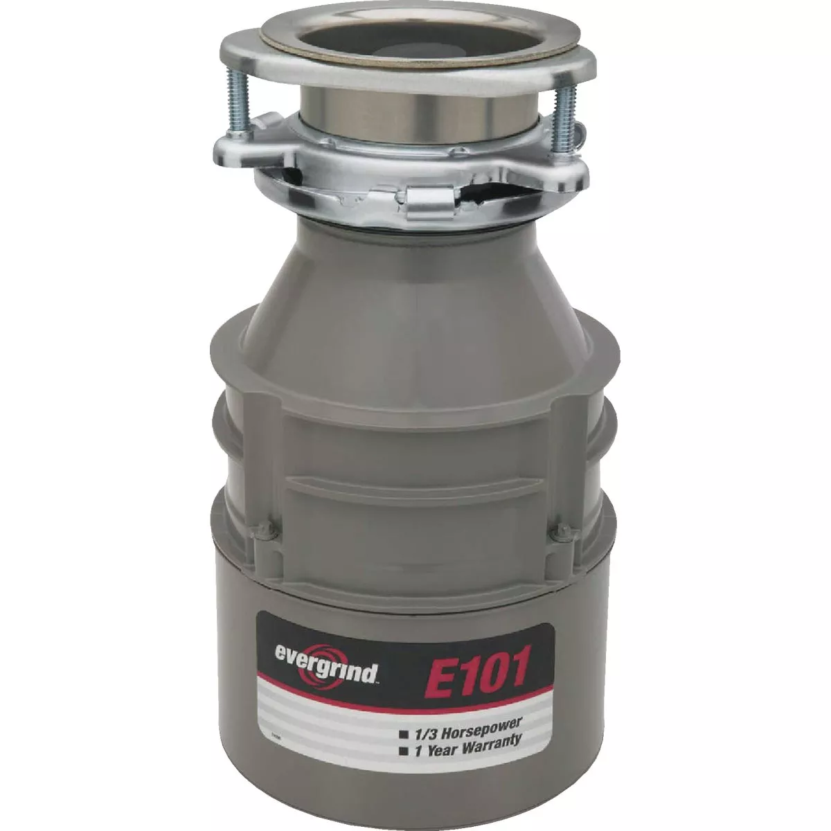 Evergrind 1/3 HP Garbage Disposer, 1 Year Warranty