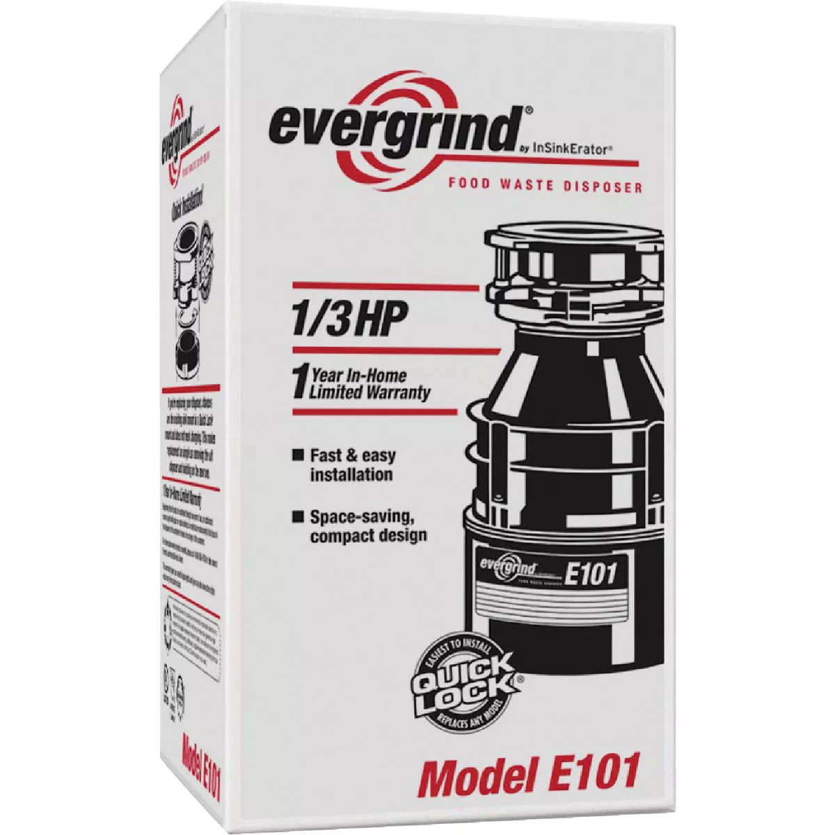 Evergrind 1/3 HP Garbage Disposer, 1 Year Warranty - photo 2