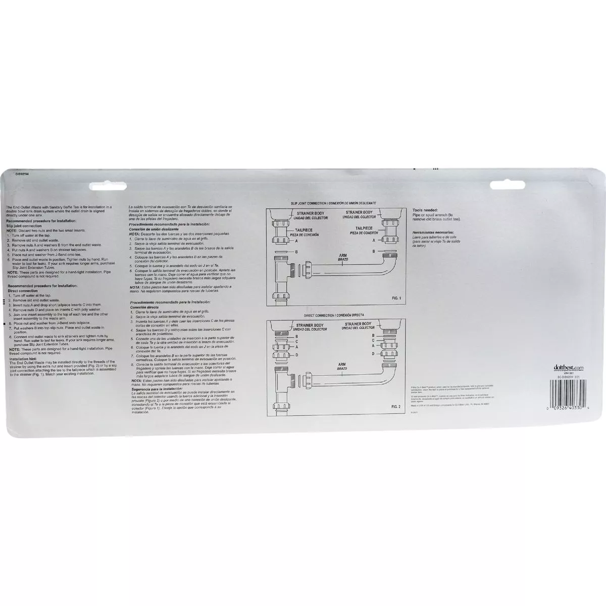 Do it Best 1-1/2 In. x 16 In. White Polypropylene End Outlet Waste - photo 3