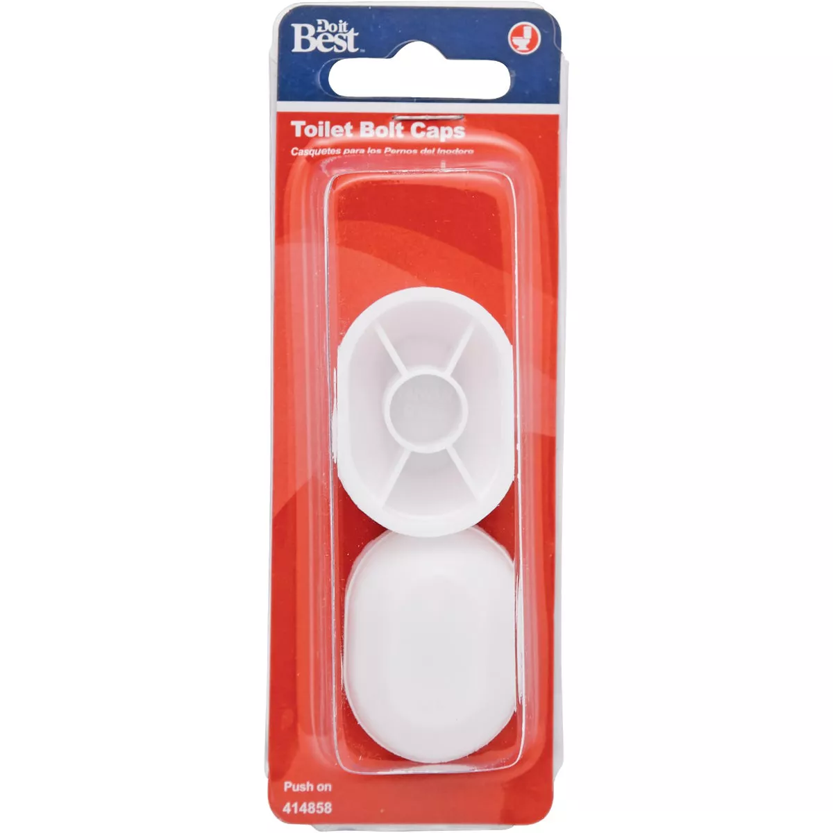 Do it Best Oval White Plastic Snap-On Toilet Bolt Caps (2 Ct.) - photo 2