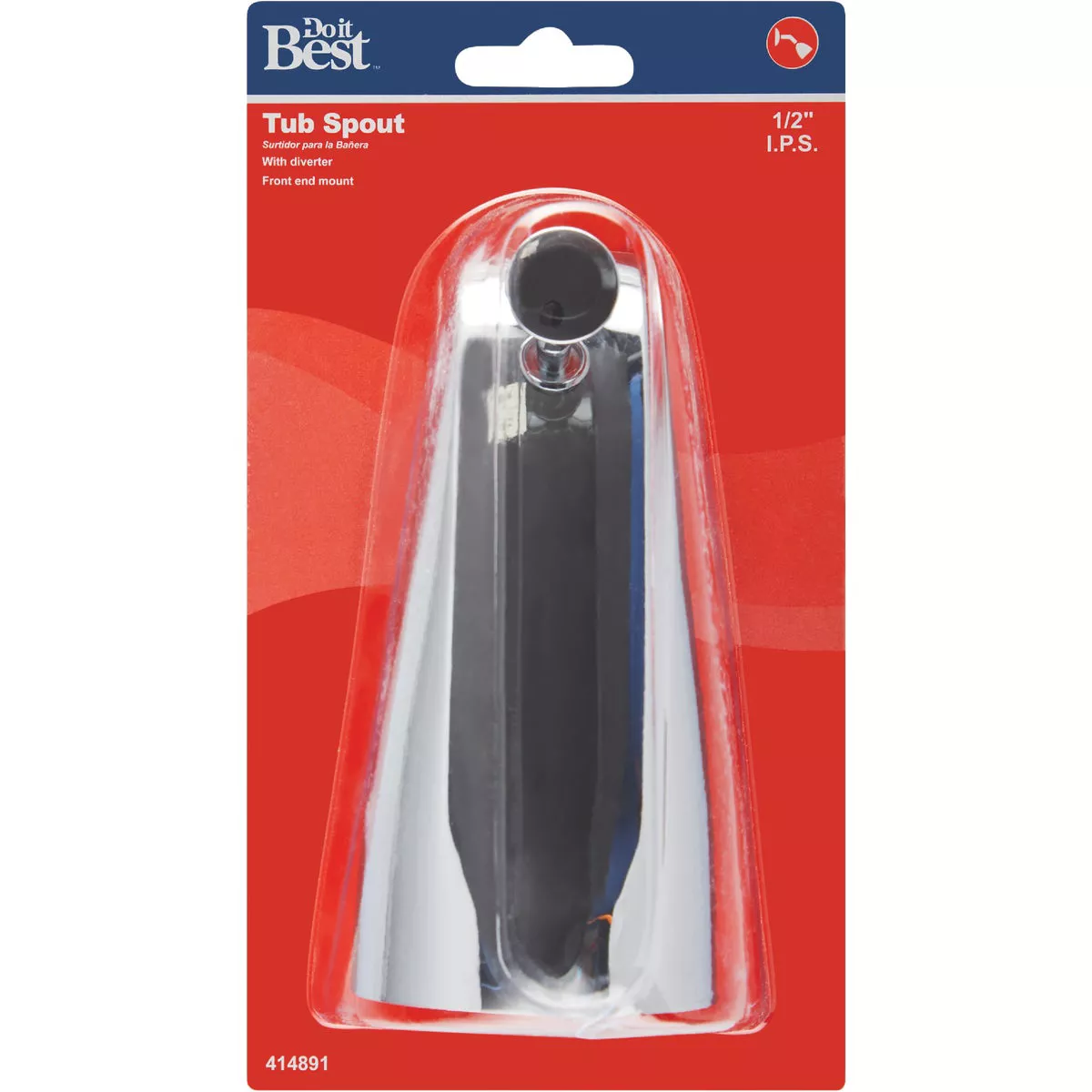 Do it 5-1/2 In. Chrome Bathtub Spout with Diverter - photo 2