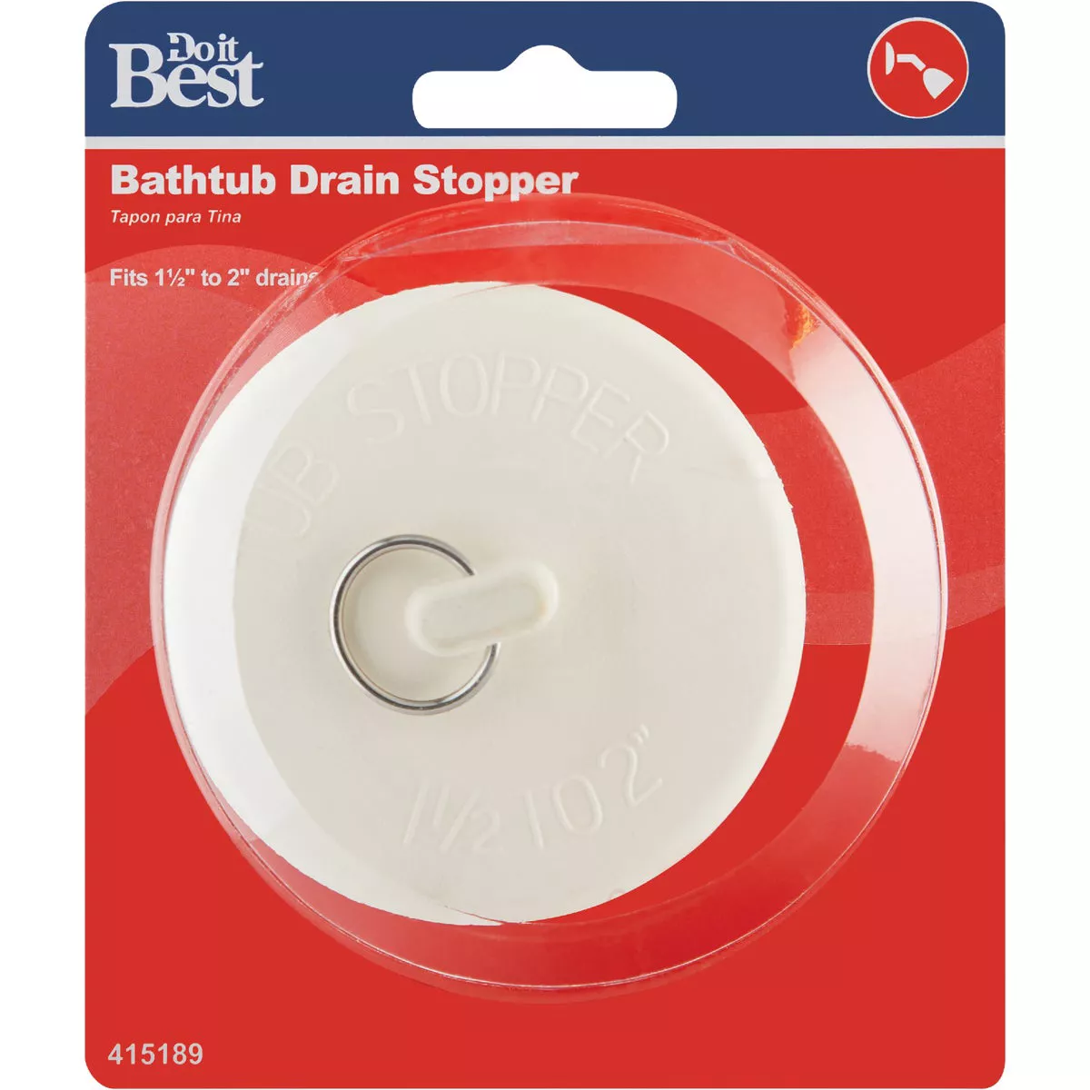 Do it 1-1/2 In. to 2 In. White Rubber Bathtub Drain Stopper - photo 2