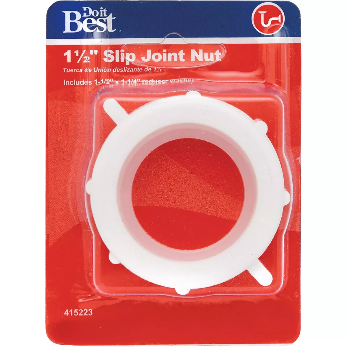Do it Best 1-1/2 In. x 1-1/2 In. White Plastic Slip Joint Nut - photo 2