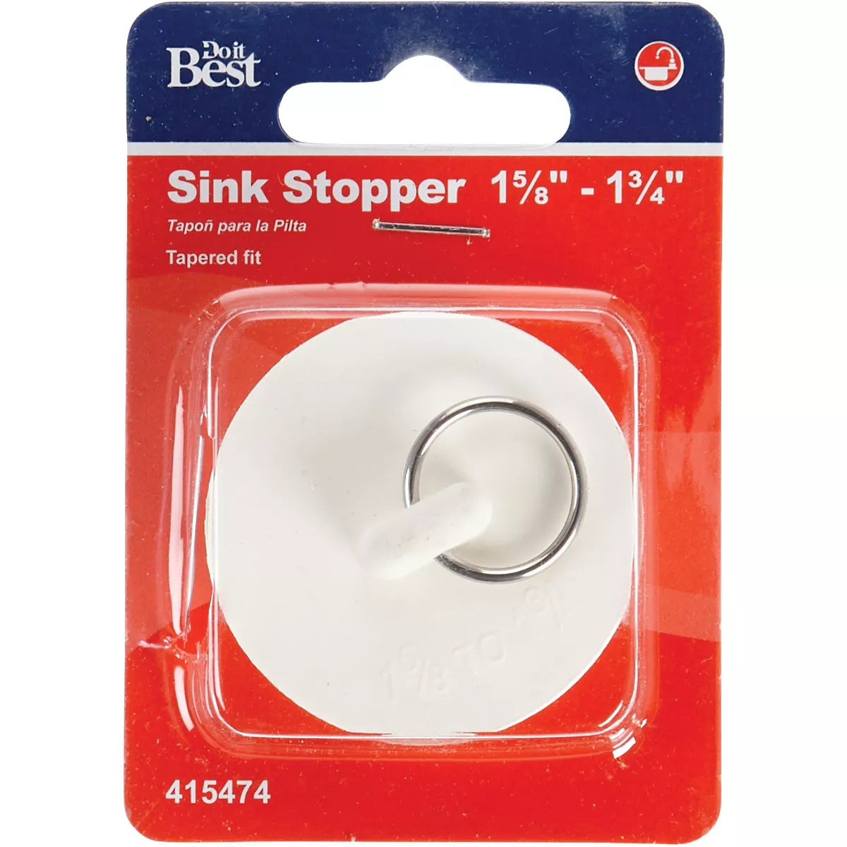 Do it Duo-Fit 1-5/8 In. to 1-3/4 In. White Sink Rubber Drain Stopper - photo 2