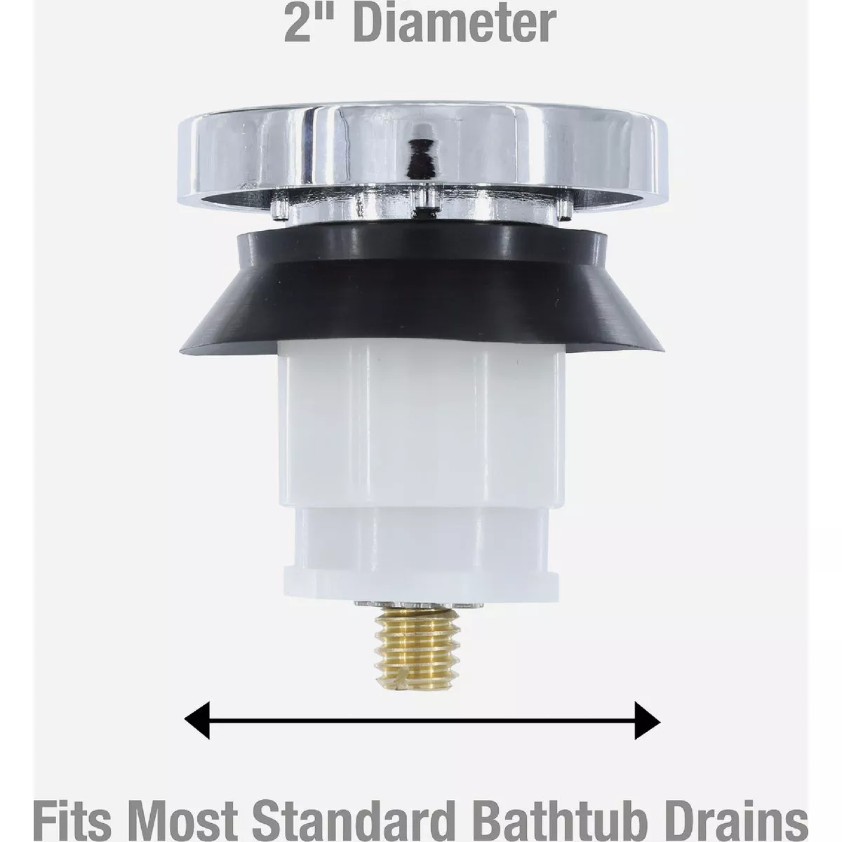 Danco 2 In. Universal Touch-Toe Bathtub Drain Stopper in Chrome - photo 4