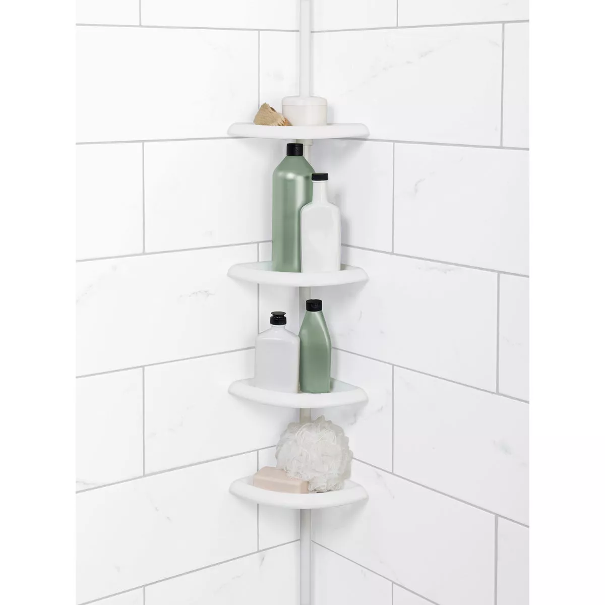 Zenith Zenna Home Plastic 12 In. x 97 In. Shower Caddy - photo 3