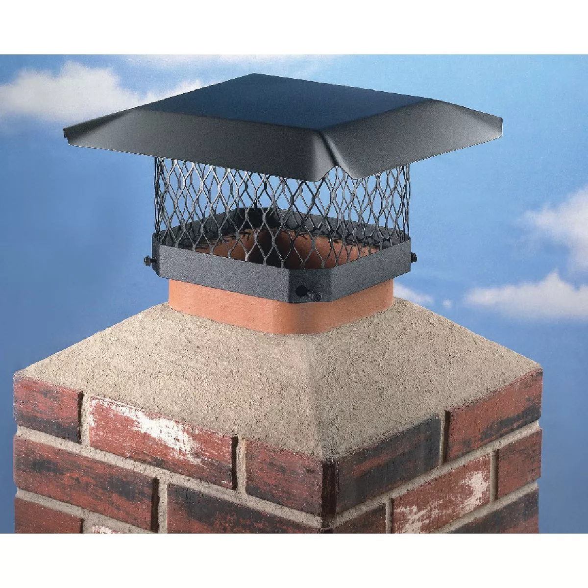 Shelter 9 In. x 13 In. Black Galvanized Steel Chimney Cap - photo 2