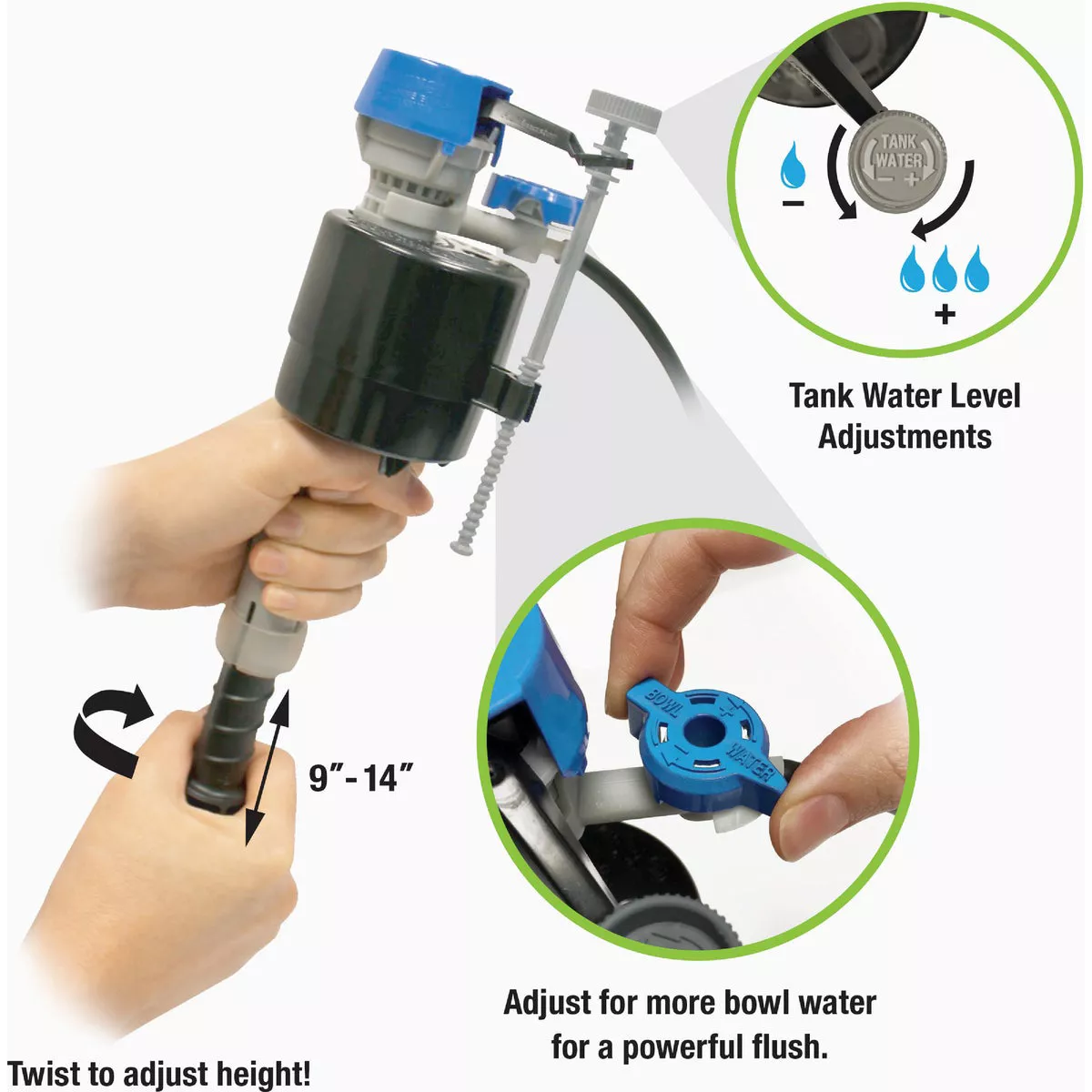 Fluidmaster PerforMAX 2 In. Universal Complete Toilet Repair Kit w/Install Tools - photo 2