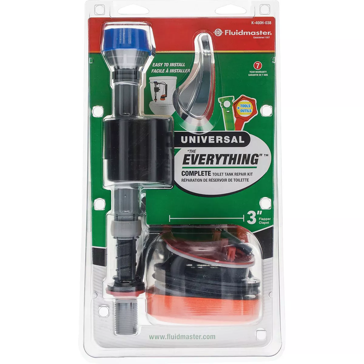 Fluidmaster PerforMAX 2 In. Universal Complete Toilet Repair Kit w/Install Tools - photo 9