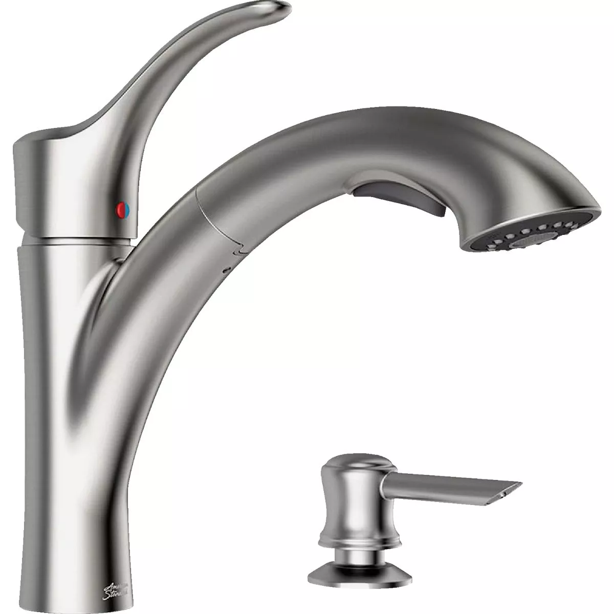 American Standard Mesa 1-Handle Lever Pull-Down Kitchen Faucet with Soap Dispenser, Stainless Steel - photo 5