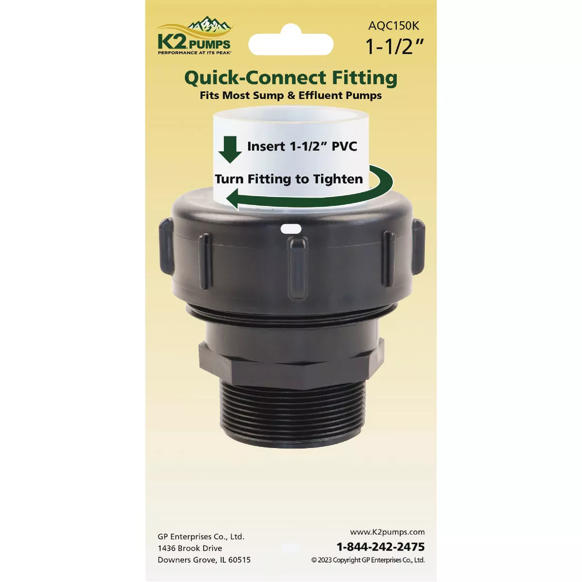 K2 1-1/2 In. Sump & Effluent Pump Quick-Connect Fitting - photo 4