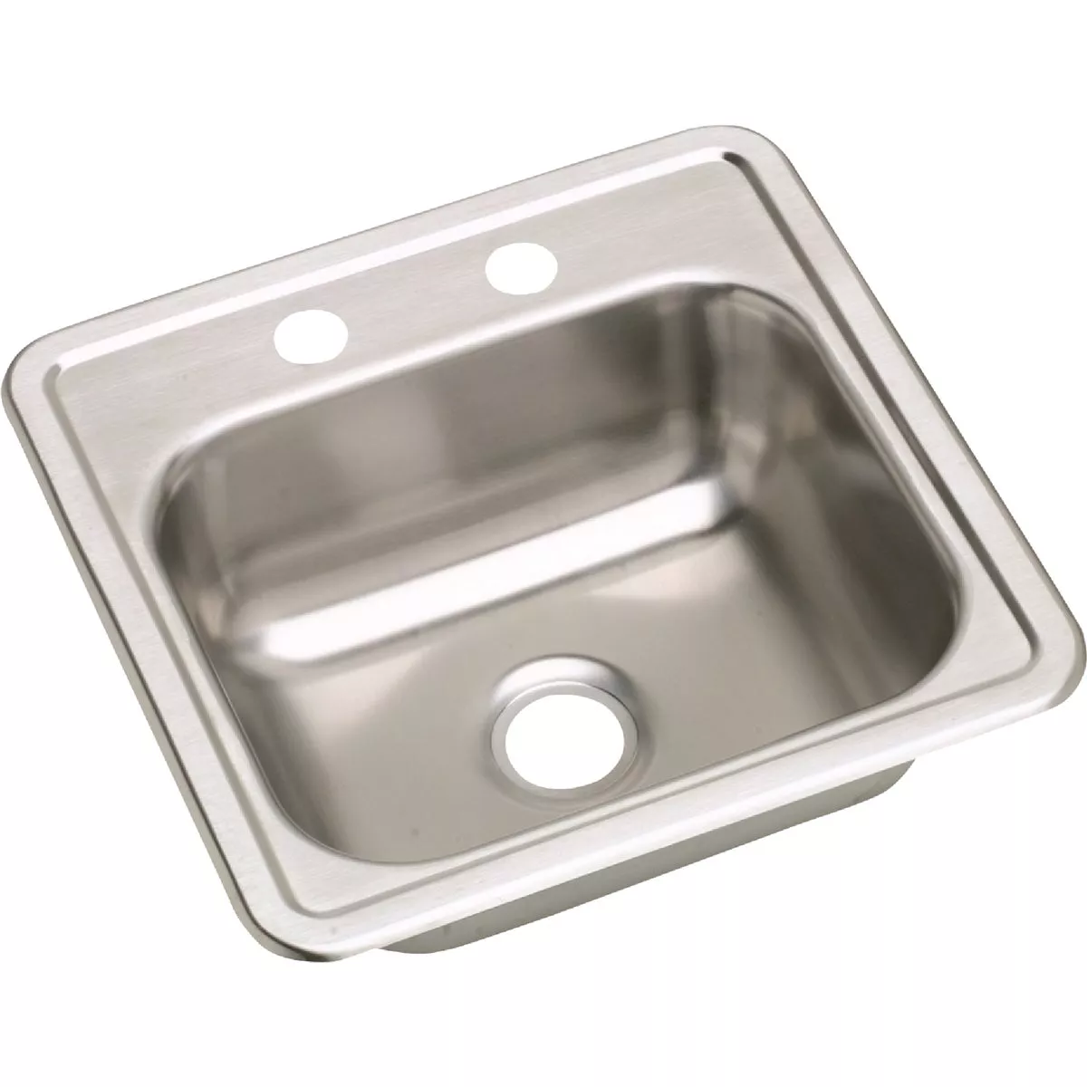 Elkay Single Bowl 15 In. Square Stainless Steel Bar Sink