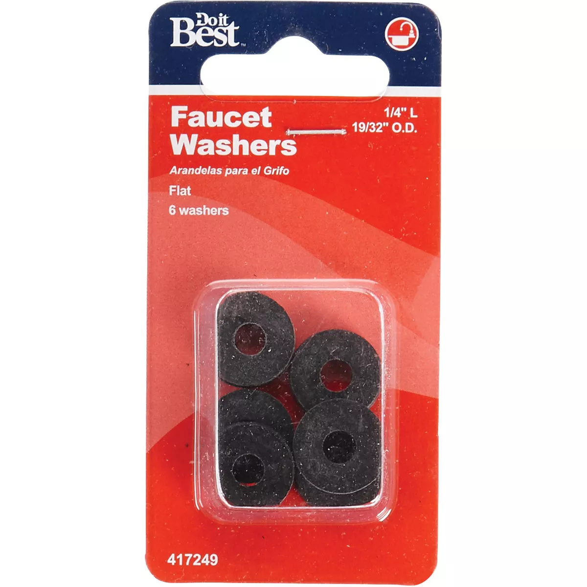 Do it Best 19/32 In. Black Flat Faucet Washer (6 Ct.) - photo 2