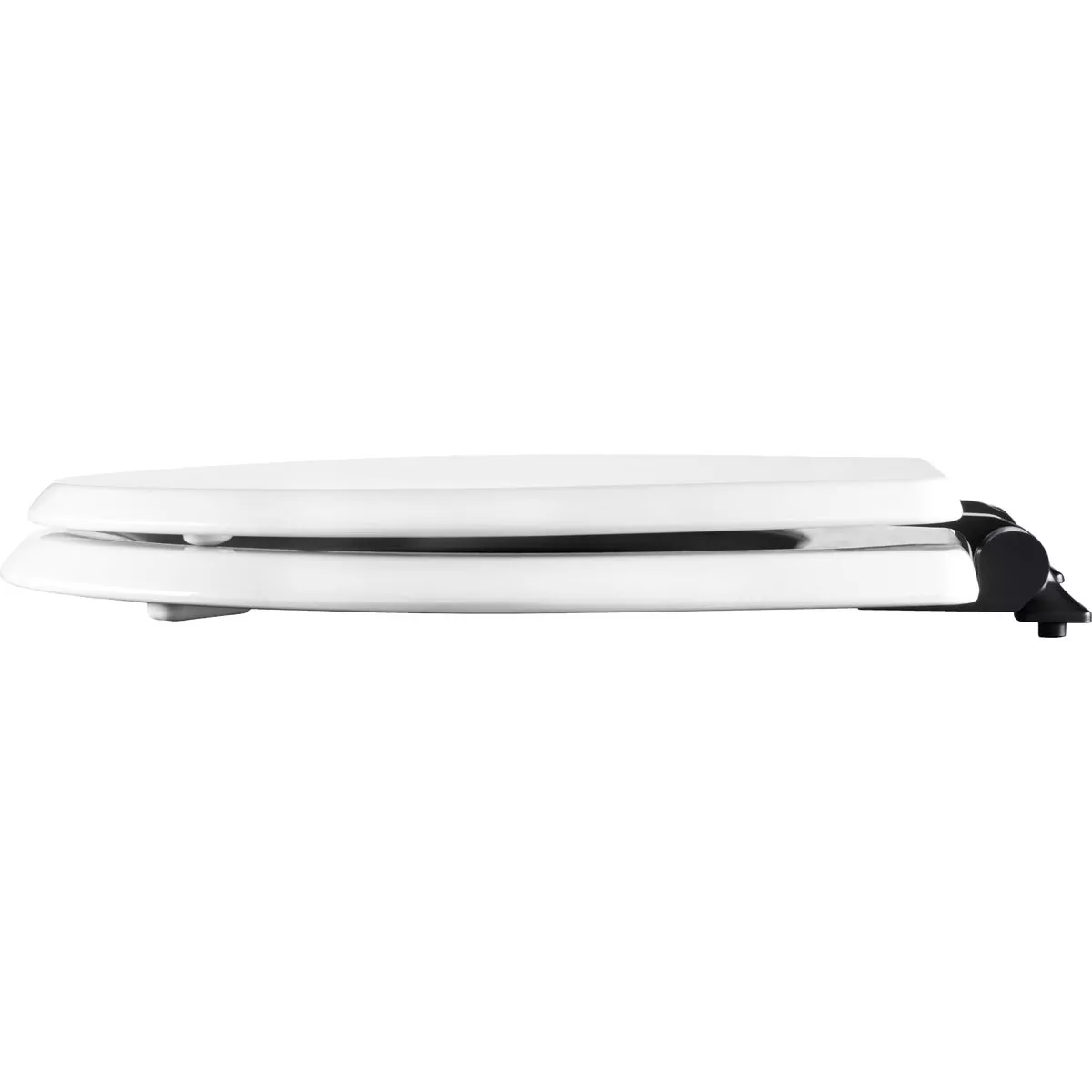 Bemis Mayfair Benton Round White Enameled Wood Slow Close Toilet Seat with Matte Black Hinge - photo 4