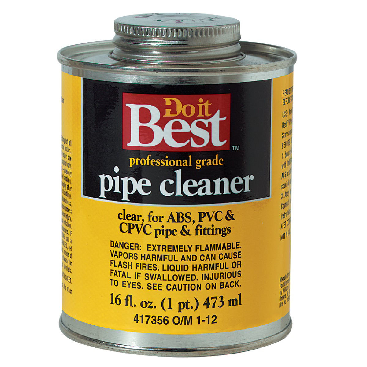 Do it Best 16 Oz. AllPurpose Pipe Clear PVC Cleaner Do it Best
