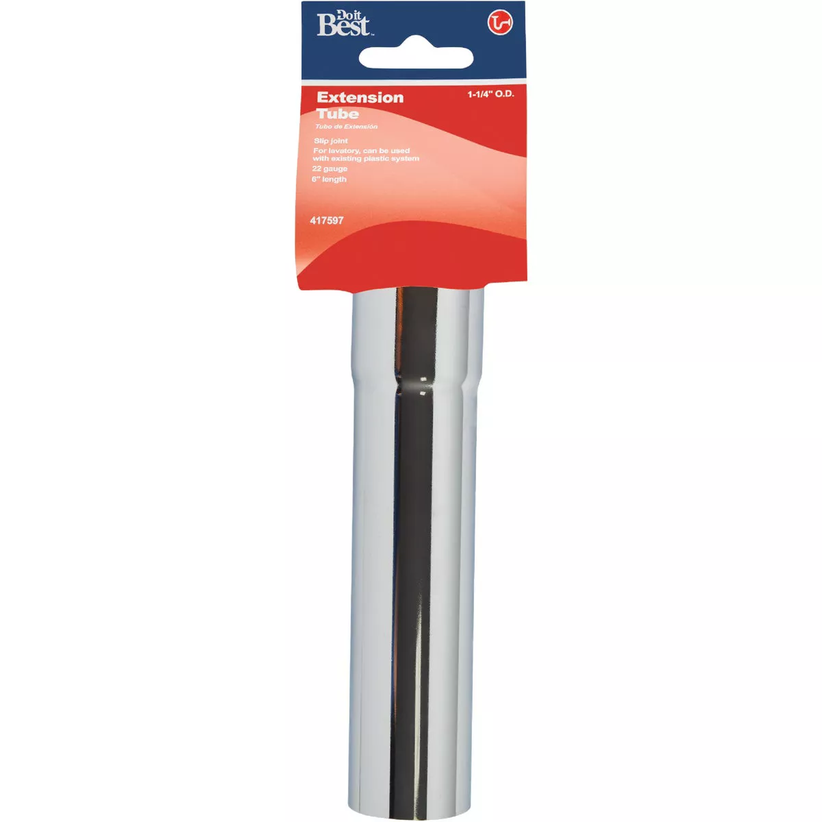 Do it Best 1-1/4 In. x 6 In. Chrome Plated Extension Tube - photo 2