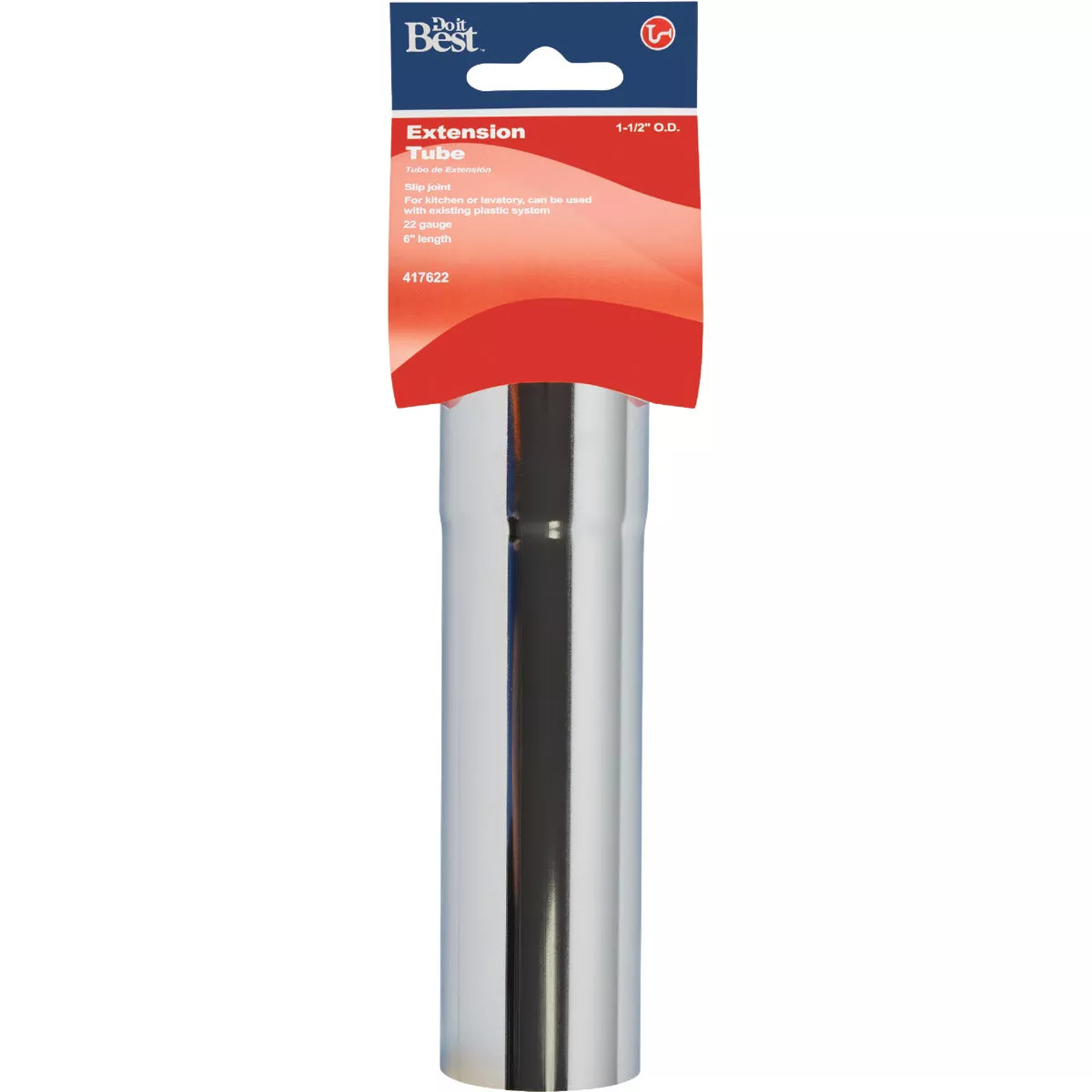 Do it Best 1-1/2 In. x 6 In. Chrome Plated Extension Tube - photo 2