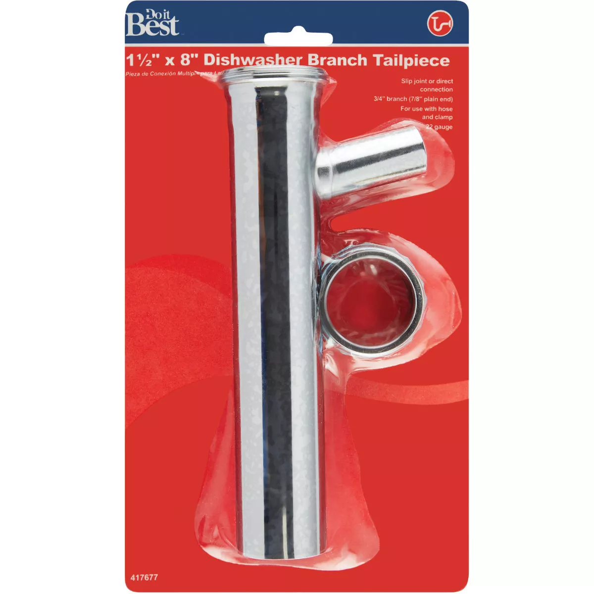 Do it Best 1-1/2 In. x 8 In. Chrome Dishwasher Tailpiece - photo 2