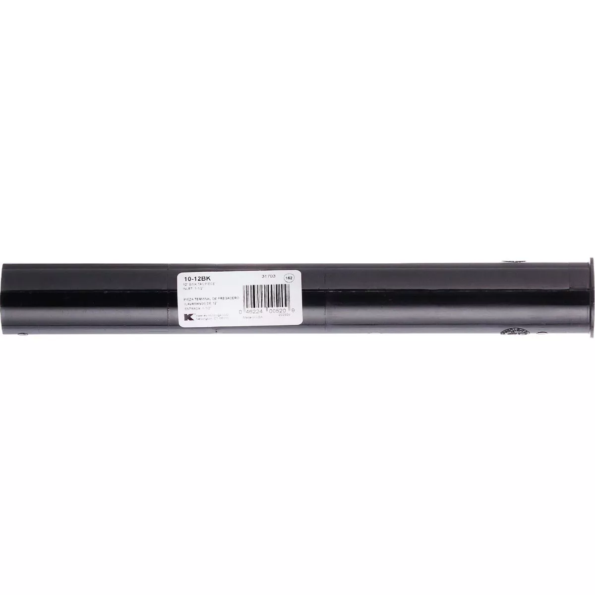 Keeney 1-1/2 In. OD x 12 In. Black Plastic Tailpiece