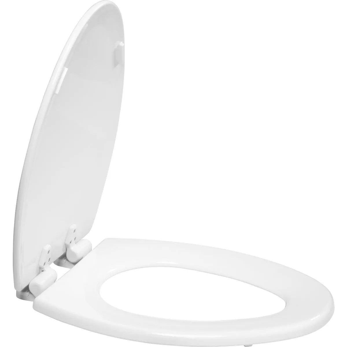 Centoco Elongated Closed Front White Wood Premium Toilet Seat with Slow Close - photo 2