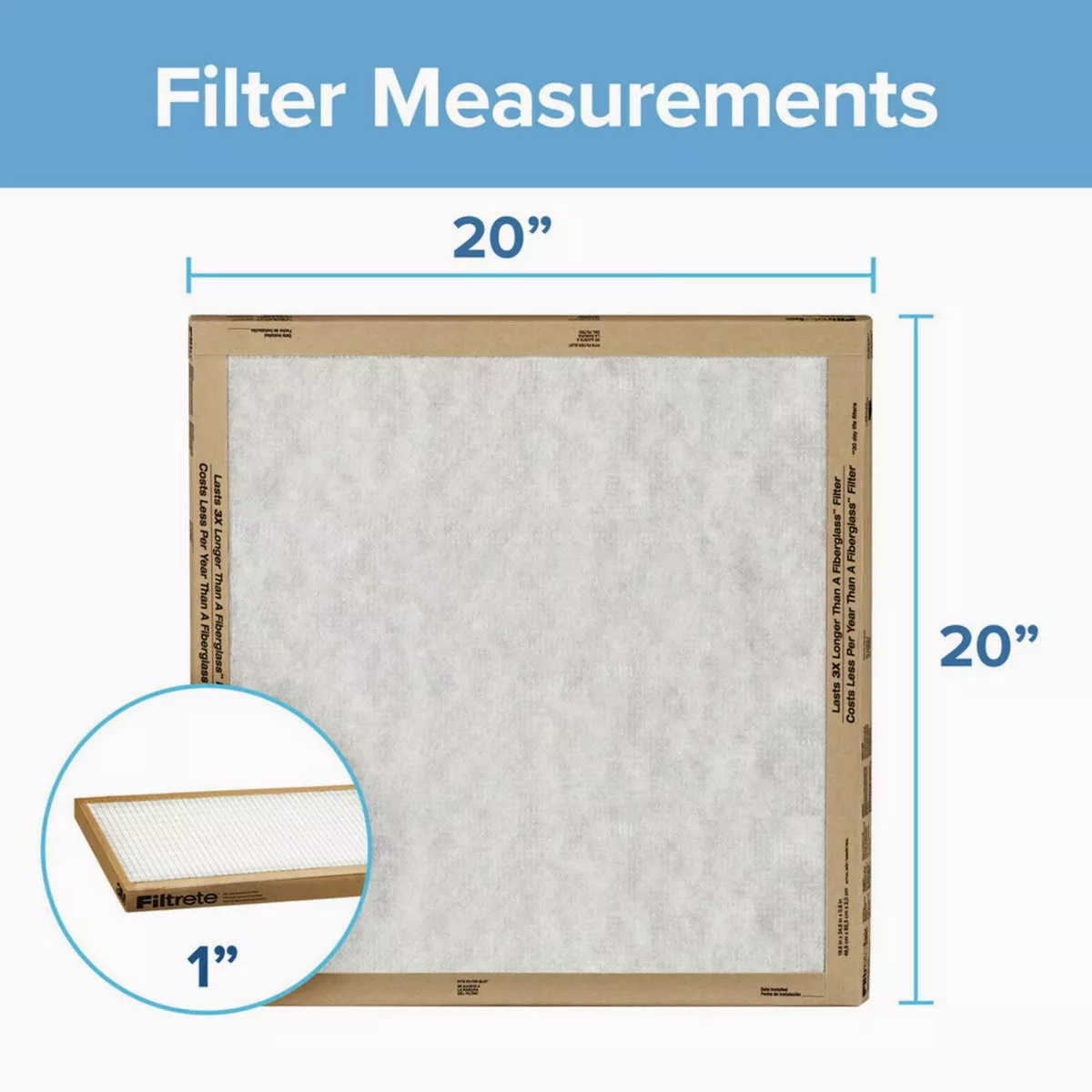 Filtrete 20 In. x 20 In. x 1 In. Basic MPR Flat Panel Furnace Filter, MERV 2 (2-Pack) - photo 2