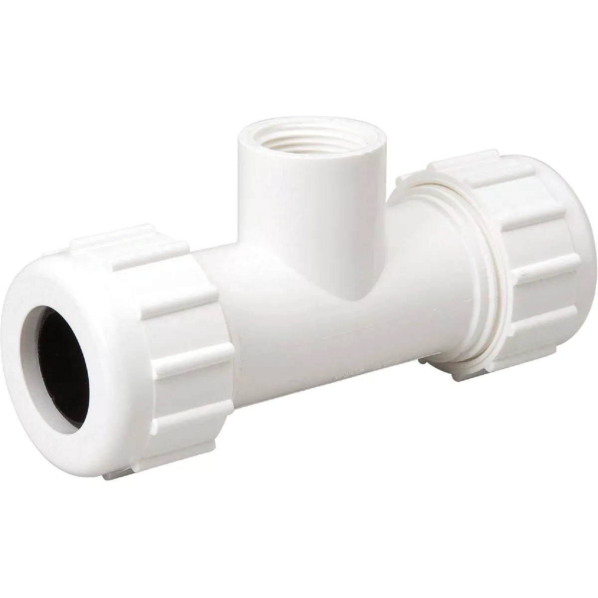 B&K 1-1/4 In. x 1-1/4 In. PVC Compression Tee with 1-1/4 In. FIP Branch