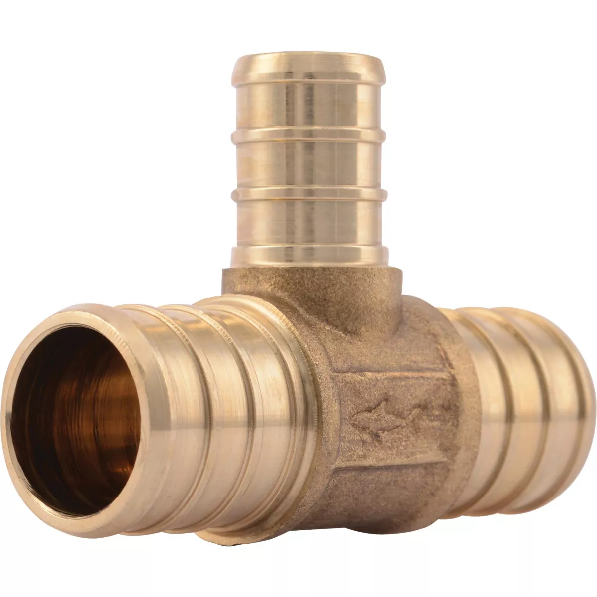 SharkBite 3/4 In. x 3/4 In. x 1/2 In. Barb Reducing Brass PEX Tee (10-Pack)