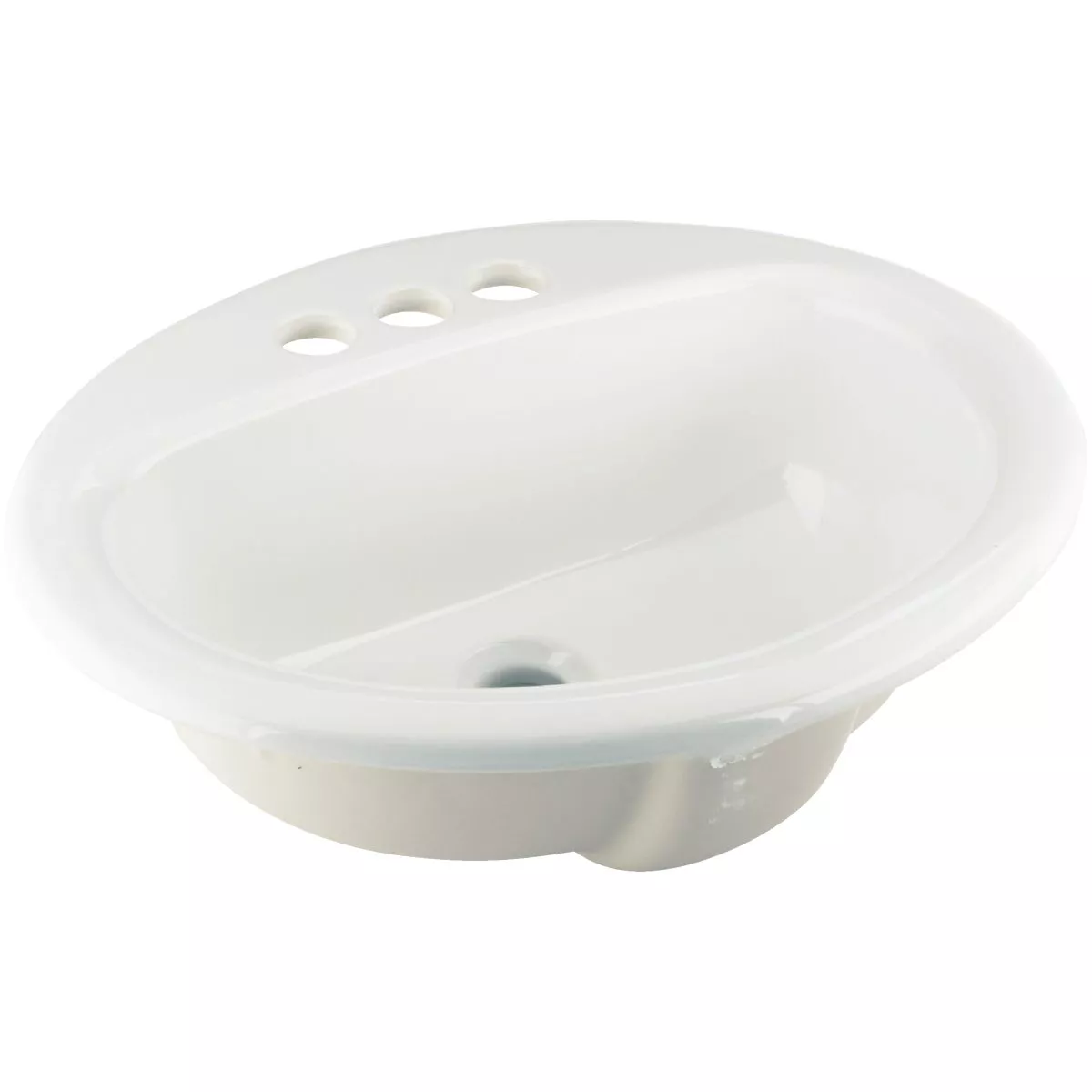 Mansfield Alto II Oval Drop-In Bathroom Sink, White - photo 2