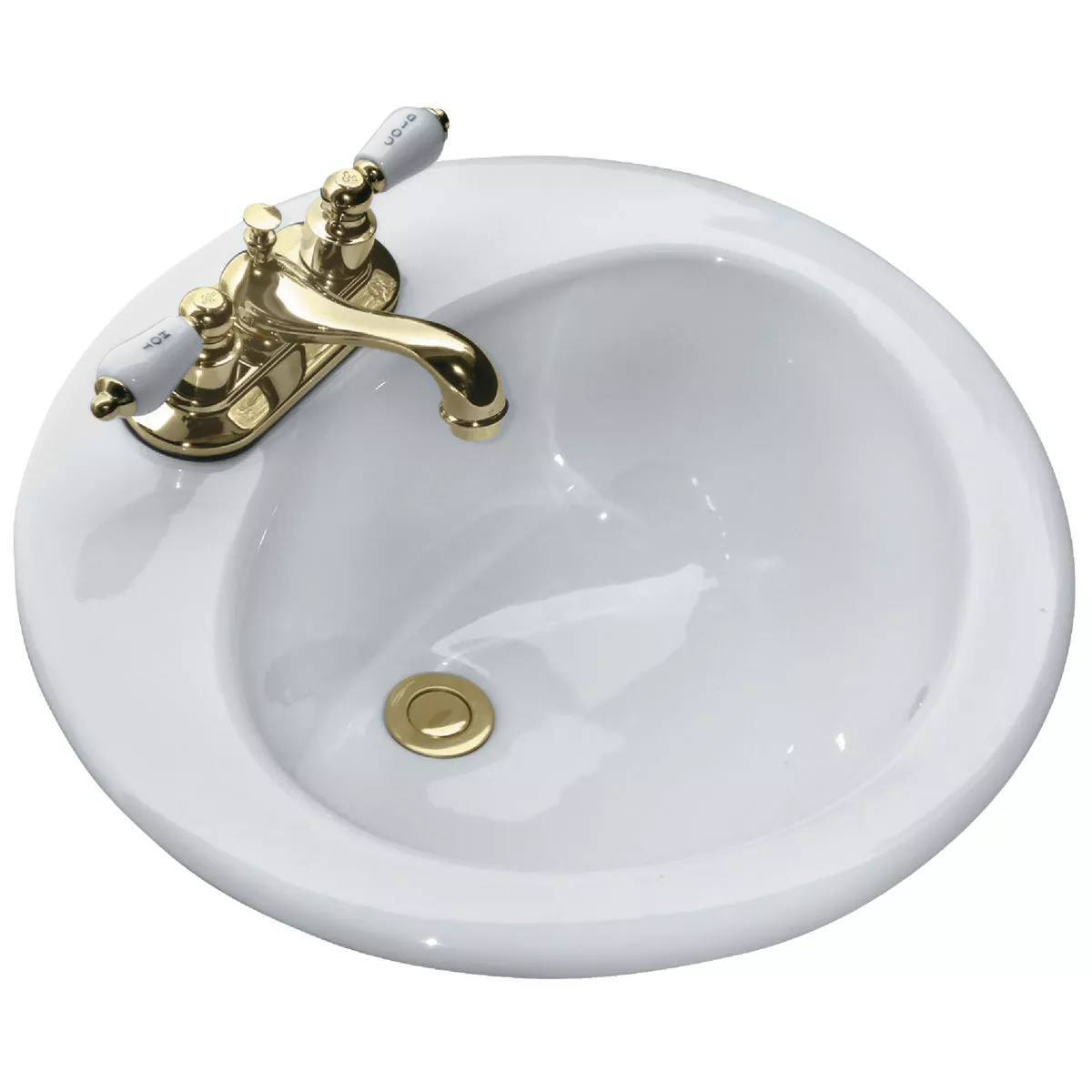 Mansfield Alto II Oval Drop-In Bathroom Sink, White - photo 3
