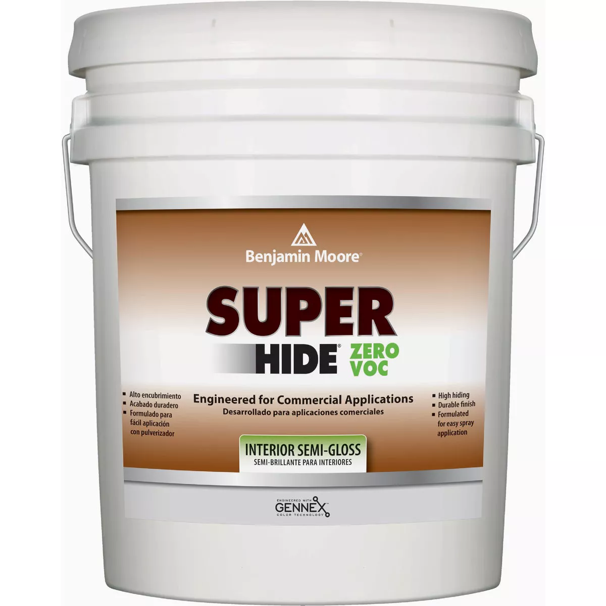 Benjamin Moore Super Hide Acrylic Semi Gloss Zero VOC Interior Wall Paint, Linen White, 5 Gal.