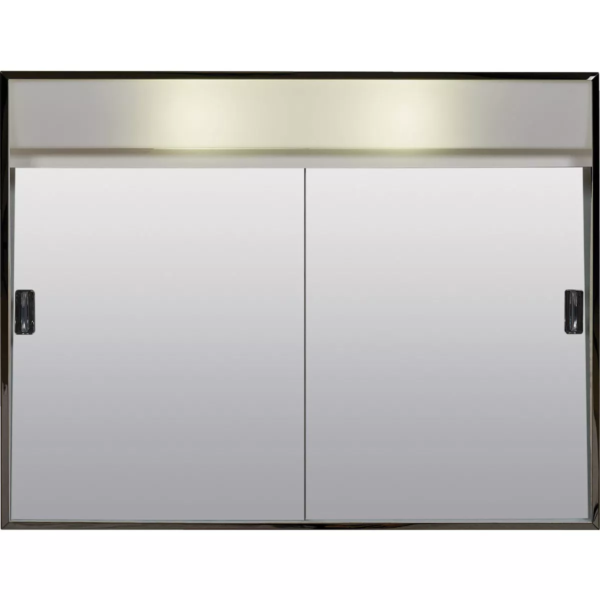 Zenith Stainless Steel 23.5 In. W x 18.5 In. H x 5.5 In. D Bi-View Surface Mount Lighted Medicine Cabinet