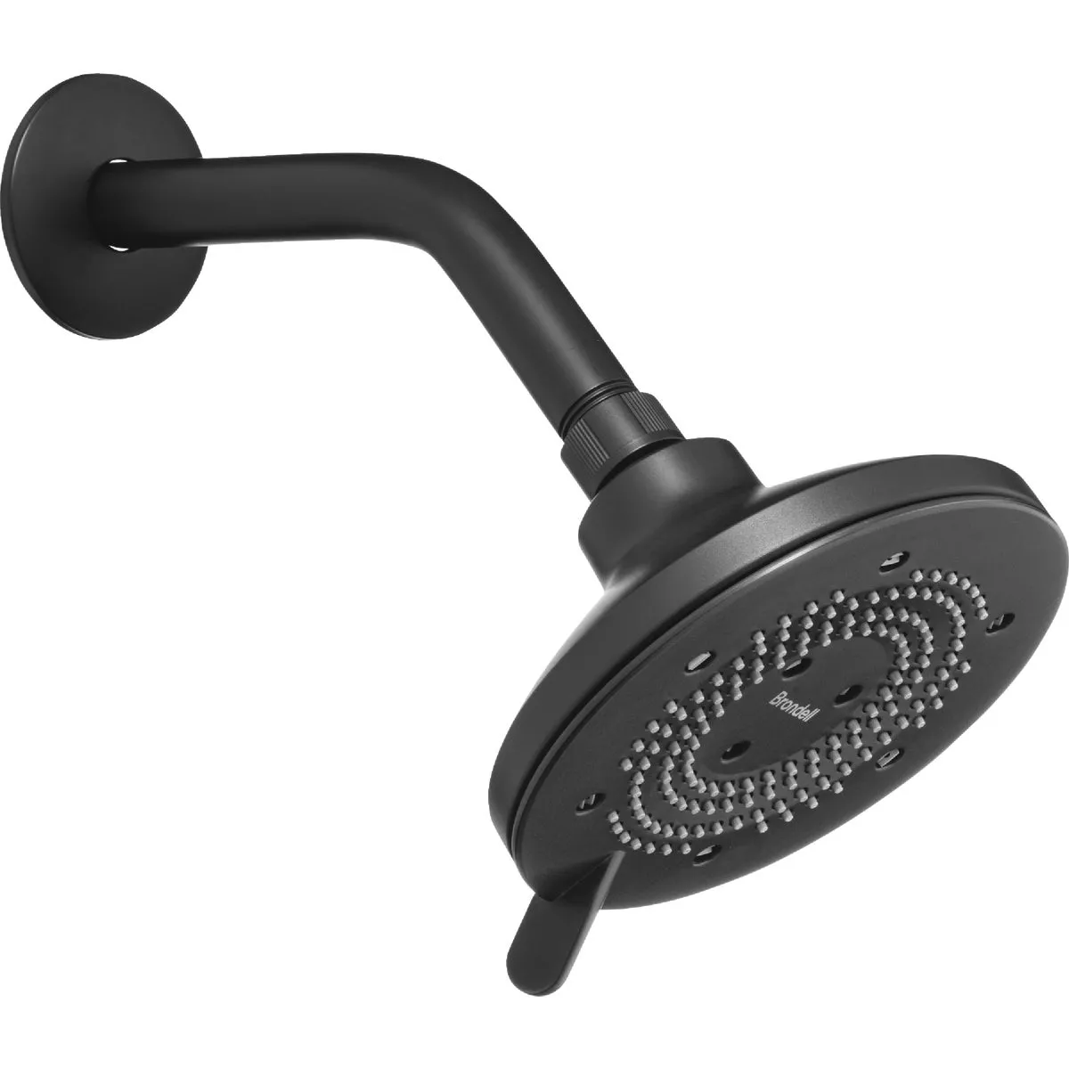 Brondell Nebia Yuba 5-Setting Fixed Showerhead, Matte Black