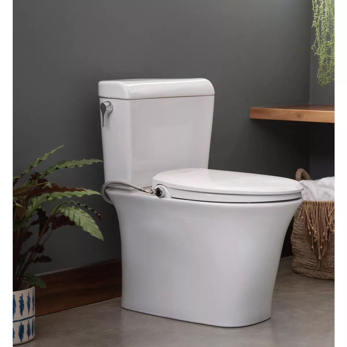 Brondell EcoSeat Elongated White Bidet Seat with Adjustable Pressure - photo 7