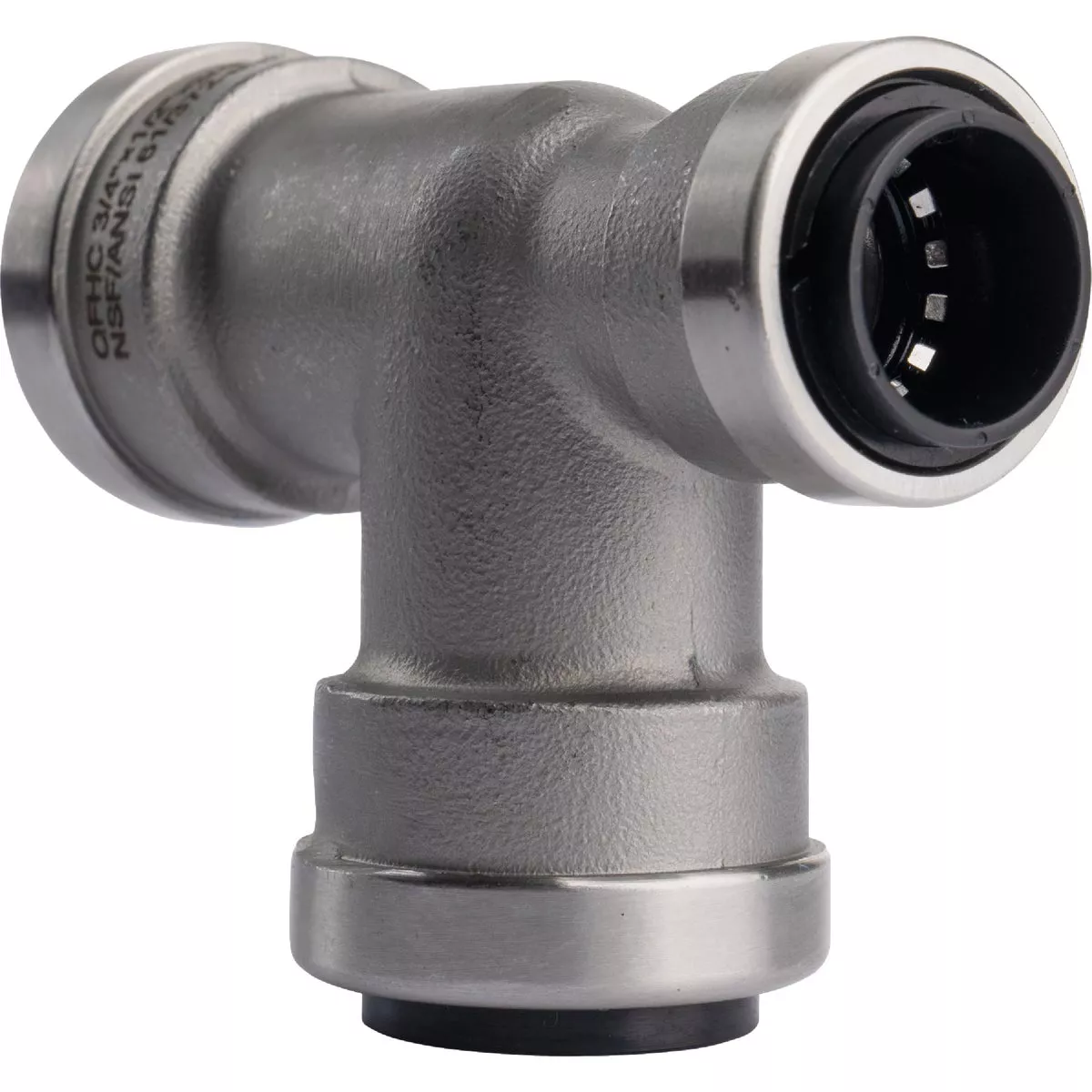 QuickFitting 3/4 In. x 1/2 In. x 3/4 In. Push-to-Connect Stainless Steel Reducing Tee - photo 4