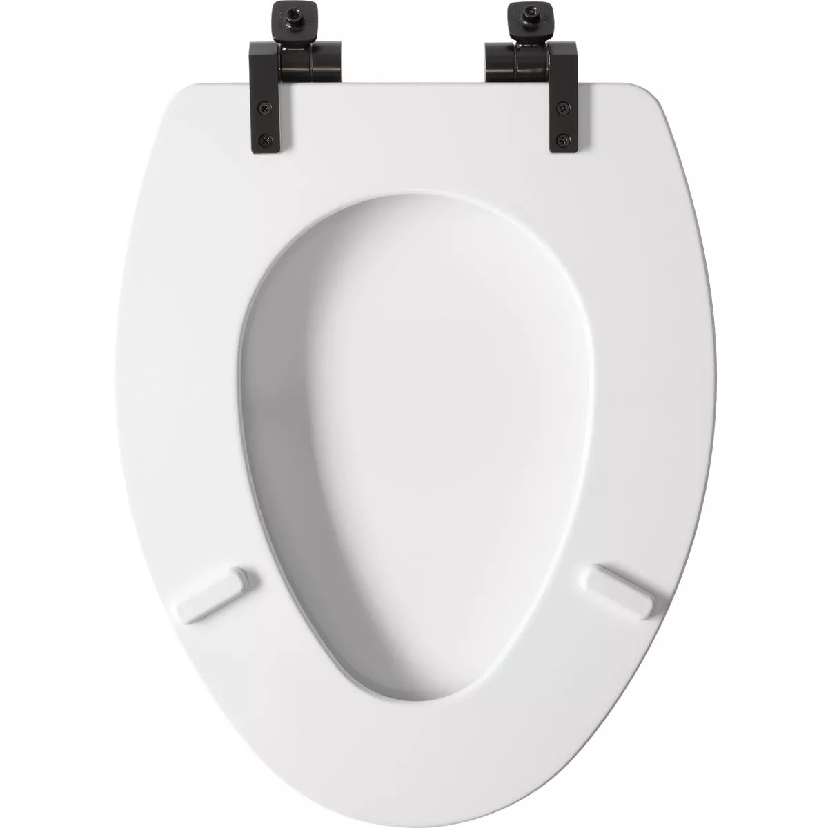 Bemis Mayfair Benton Elongated White Enameled Wood Slow Close Toilet Seat with Matte Black Hinge - photo 2