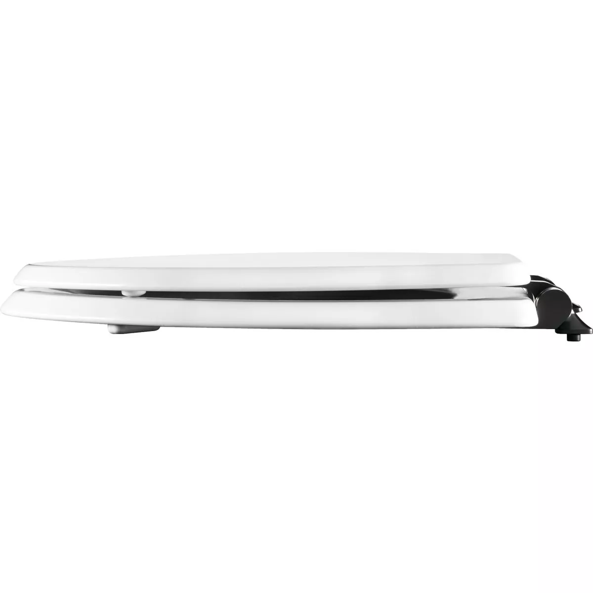 Bemis Mayfair Benton Elongated White Enameled Wood Slow Close Toilet Seat with Matte Black Hinge - photo 4