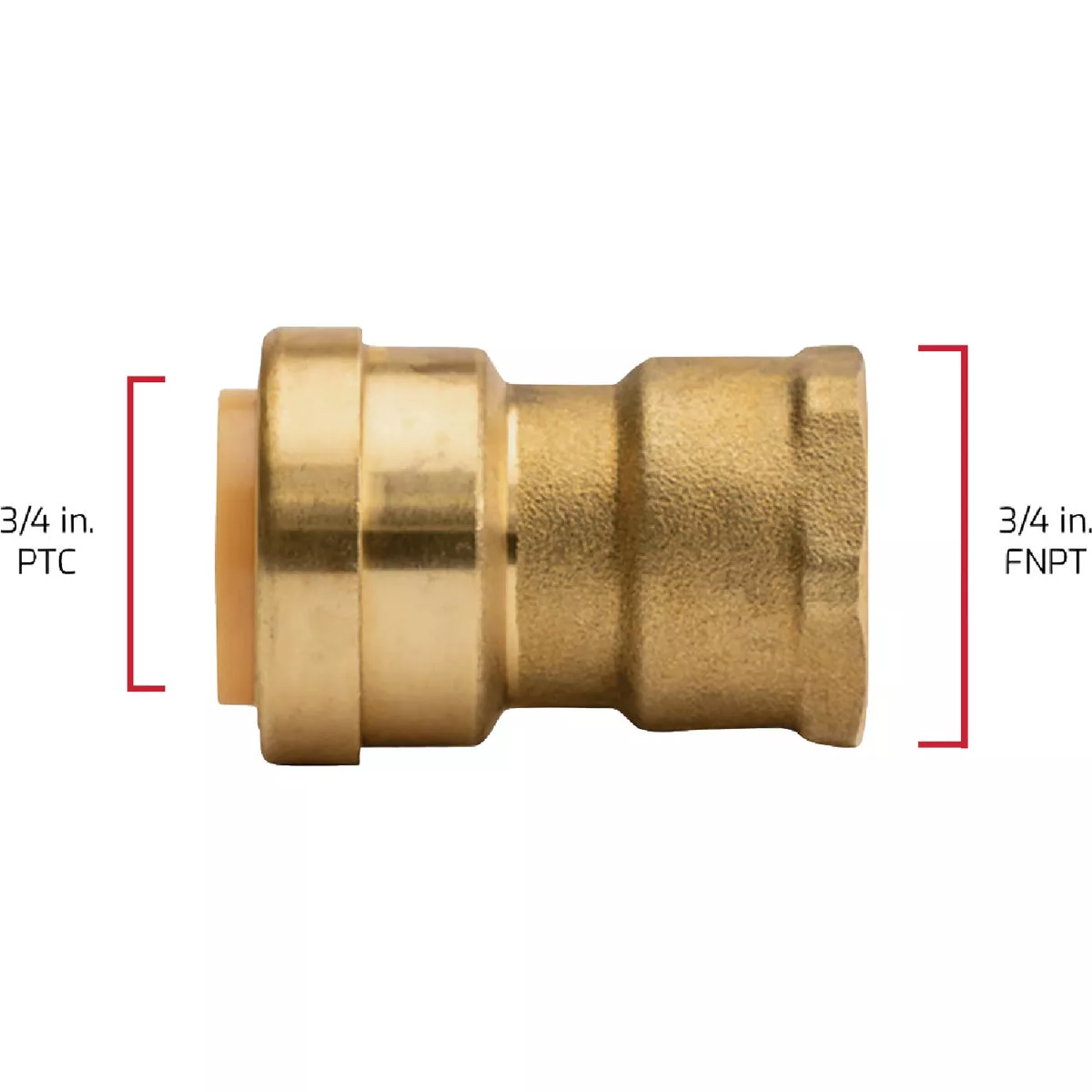 QuickFitting 3/4 In. Push-to-Connect x 3/4 In. FNPT Brass Straight Female Adapter - photo 5