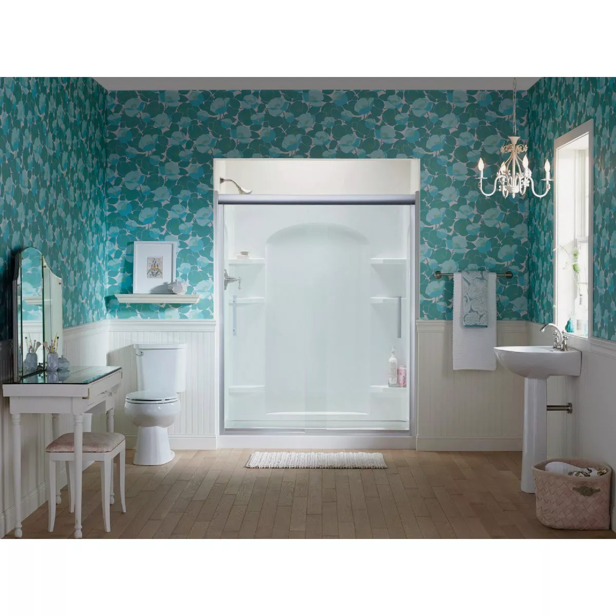 Sterling Ensemble 48 In. W. x 72-1/2 In. H. White Vikrell Shower Back Wall - photo 3