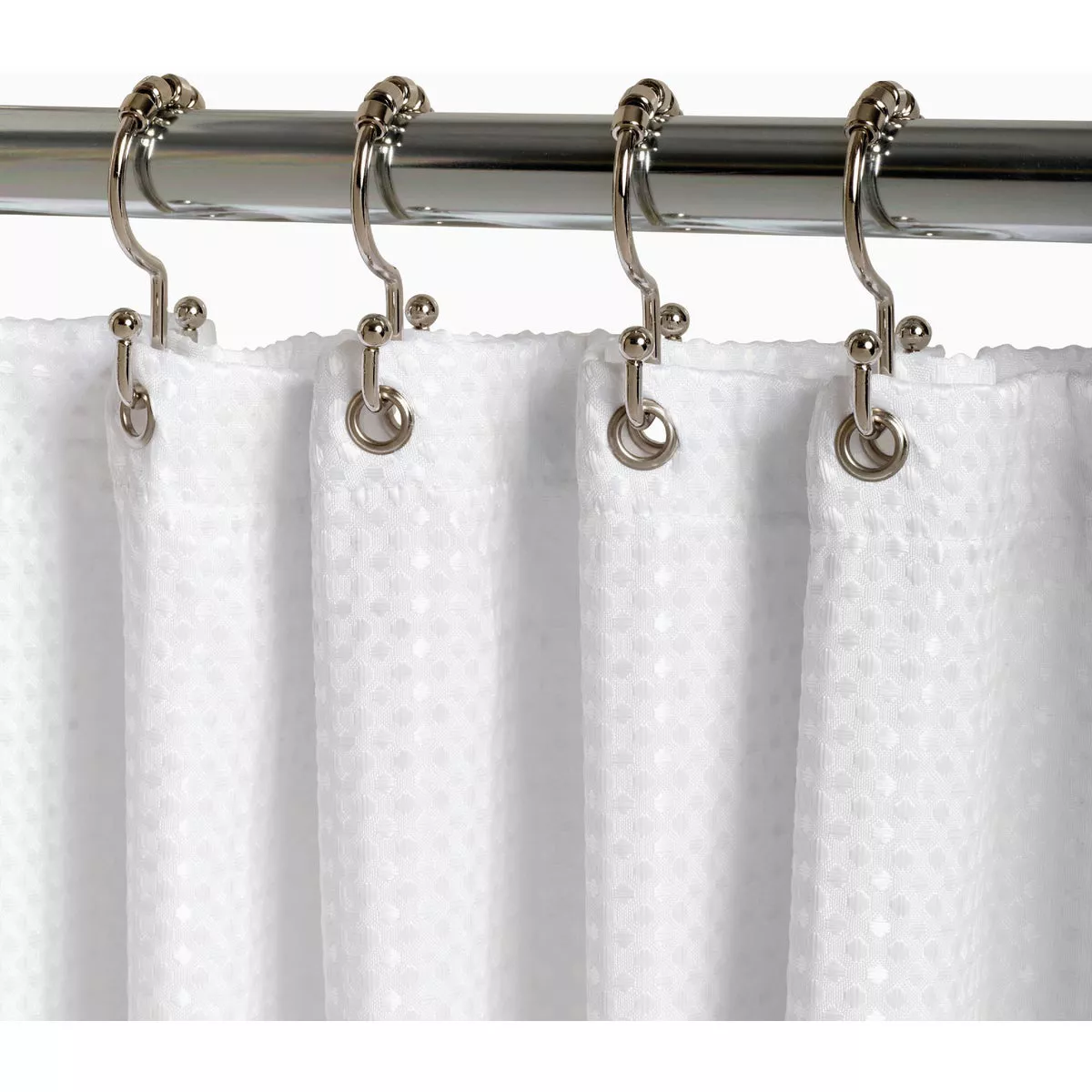 Zenith Zenna Home Chrome Double Roller Shower Curtain Hook (12 Count) - photo 2