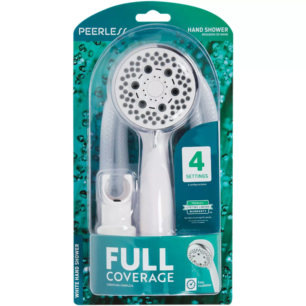 Peerless 4-Spray 1.75 GPM Handheld Shower Head, White - photo 2